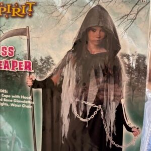 Hooded Grim Reaper Costume with Chains child Halloween